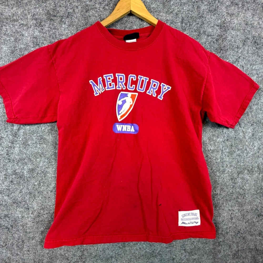 Phoenix Mercury T-Shirt Mens Large Red Cotton WNBA Basketball Team Pullover